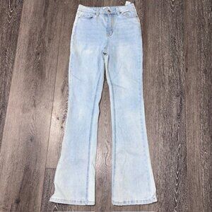 Refuge Womens Austin Jeans High Rise Curvy Flare Womens Size 1 Blue Denim Light